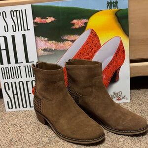 Marc Fisher ZEN 
Suede Studded Heel ankle bootie